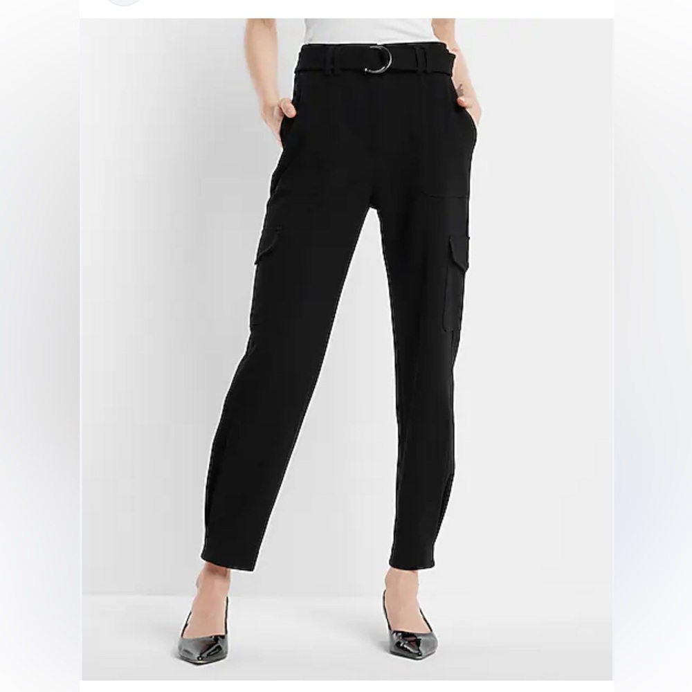 NWT Express Super High Waisted Belted Cargo Pant